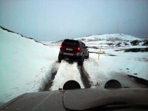 Sliding in the snow