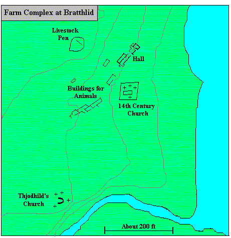 Map of Brattahlid